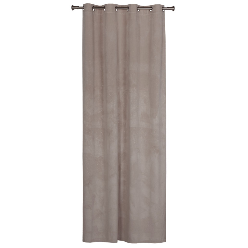 Zasłona z kółkami BRILL 140x250cm, kolor taupe