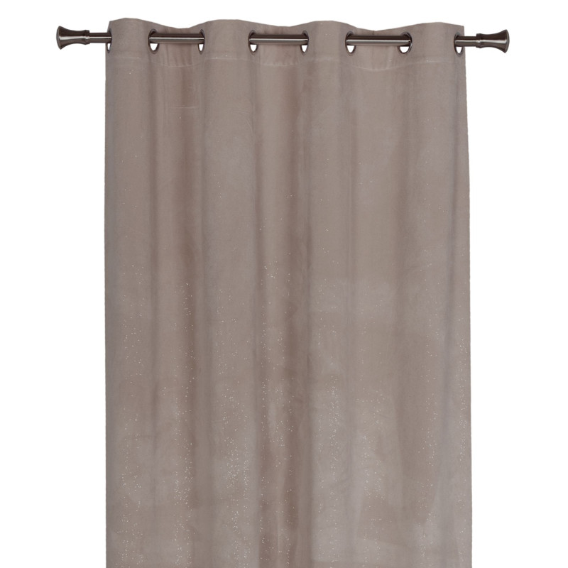 Zasłona z kółkami BRILL 140x250cm, kolor taupe