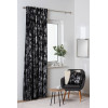 Zasłona z taśmą DORE 140x260cm, kolor czarny+srebro