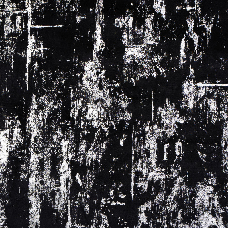 Zasłona z taśmą DORE 140x260cm, kolor czarny+srebro