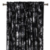 Zasłona z taśmą DORE 140x260cm, kolor czarny+srebro