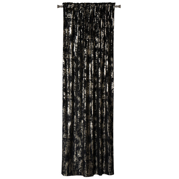 Zasłona z taśmą DORE 140x260cm, kolor czarny +złoto