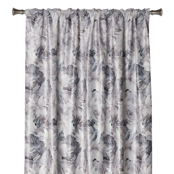 Zasłona z taśmą GRACE 140x250 cm, kolor szary