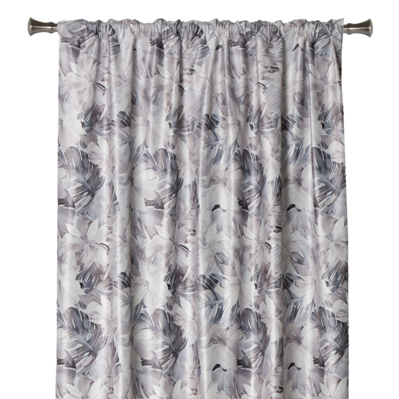 Zasłona z taśmą GRACE 140x250 cm, kolor szary