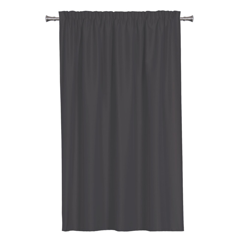 Zasłona z taśmą OXFORD 140x160cm, kolor ciemnoszary