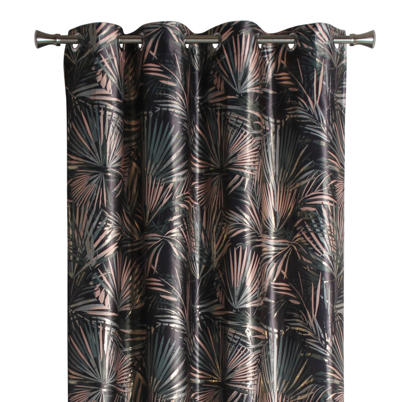 Zasłona z kółkami SAGO 140x260cm-antracyt