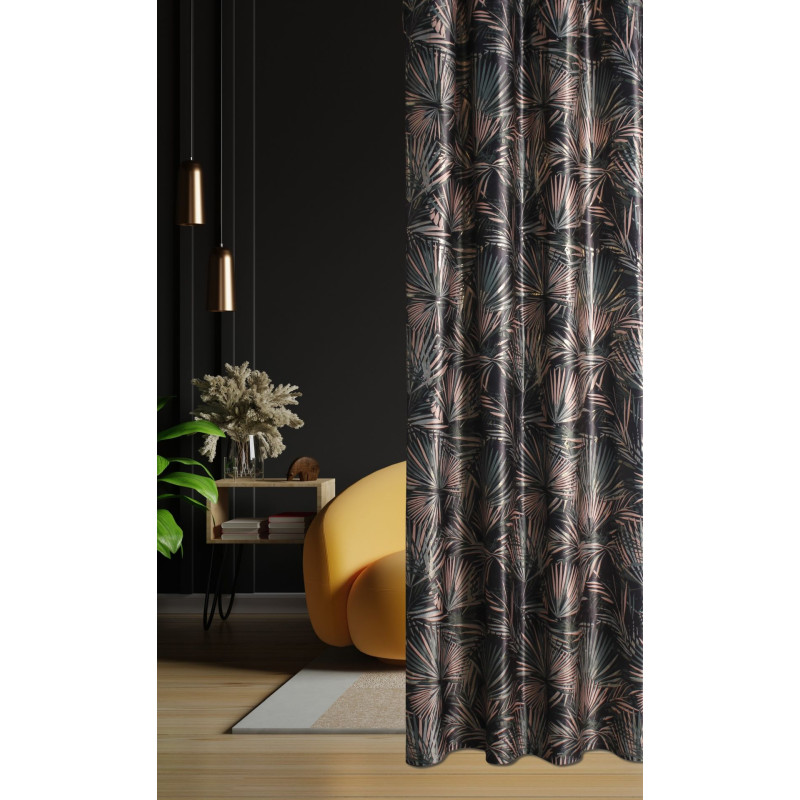 Zasłona z kółkami SAGO 140x260cm-antracyt