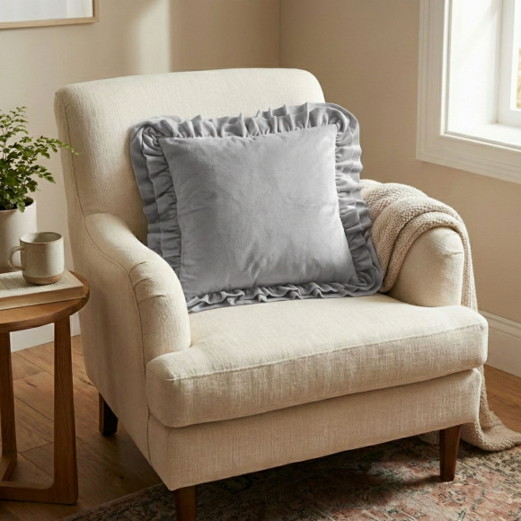 Poszewka SOPHIE rozm.45x45, kolor jasnoszary 2S