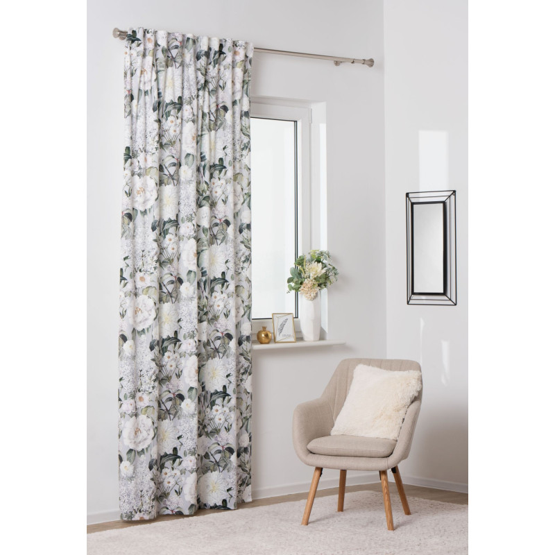 Zasł. z taśmą BIZU rozm.140x250cm, kolor szary