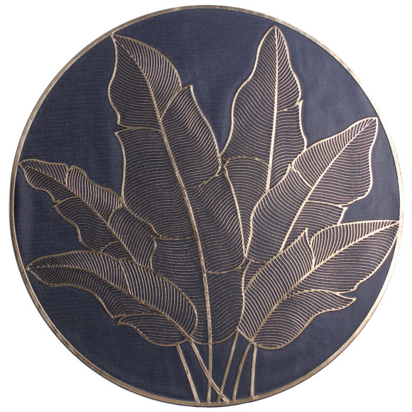 Podkładka BELO,śr.38cm, kolor granatowo-złoty