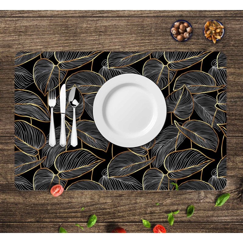 Podkładka LEAFY,43,5x28cm-CZARNY