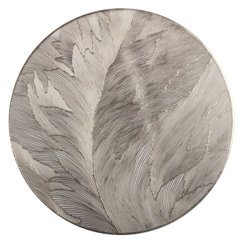 Podkładka SILIA,śr.38cm, kolor biało-złoty