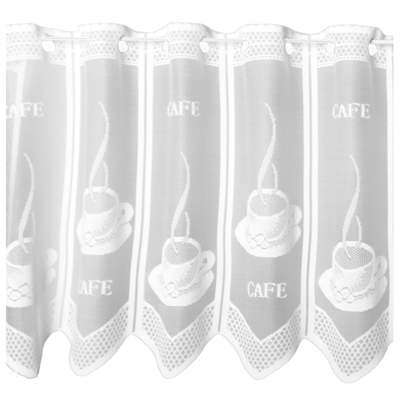 Firanka żakardowa IDA, wys. 30 cm, kolor biały