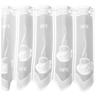 Firanka żakardowa IDA, wys. 30 cm, kolor biały