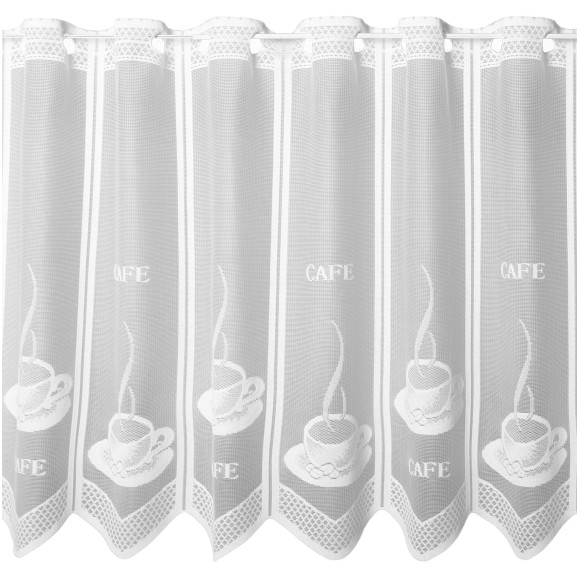 Firanka żakardowa IDA, wys. 30 cm, kolor biały