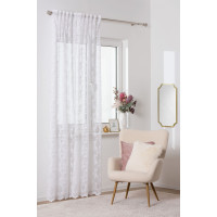 Firana z taśmą DAISY 140x260cm kolor biały