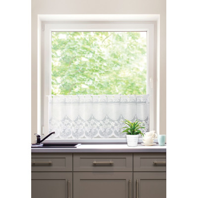 Firanka żakardowa IDA, wys. 30 cm, kolor biały