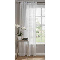 Firana z taśmą PIN 140x250 cm, kolor biały