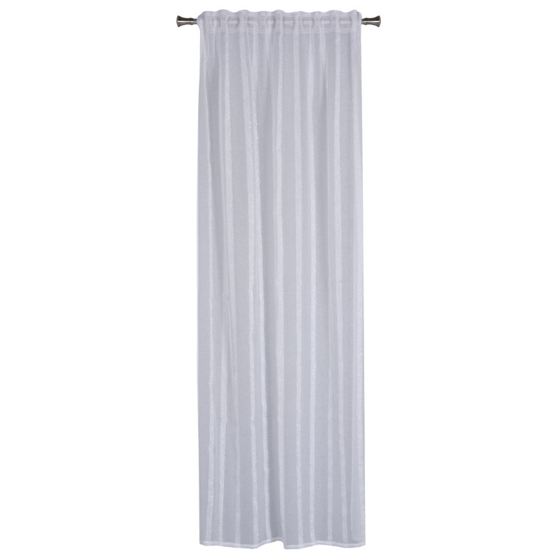 Firana z taśmą PIN 140x250 cm, kolor biały