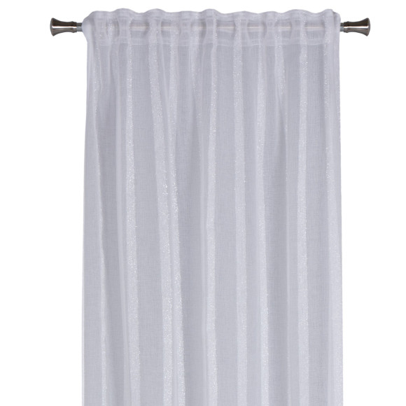 Firana z taśmą PIN 140x250 cm, kolor biały