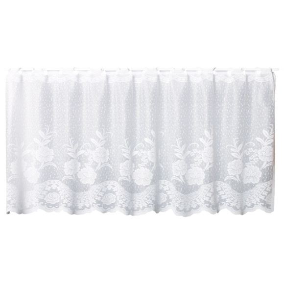 Firanka zazdrostka z otworami, ROZANA,60x150,biała