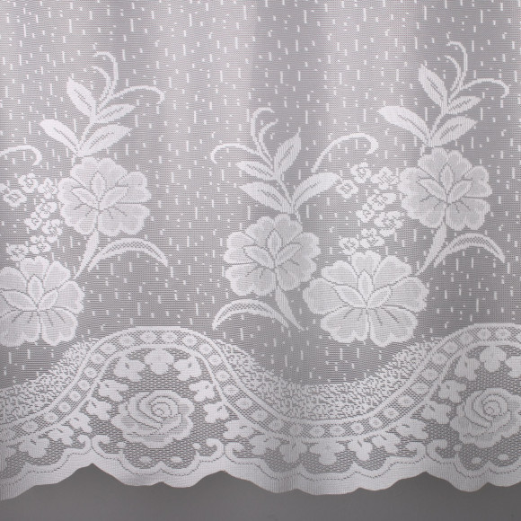 Firanka zazdrostka z otworami, ROZANA,60x150,biała