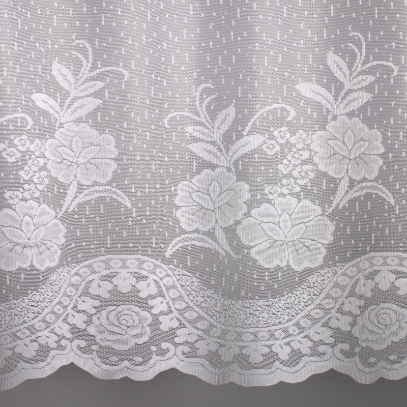 Firanka zazdrostka z otworami, ROZANA,60x150,biała