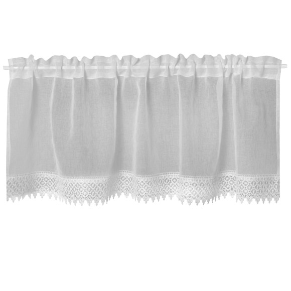 Firanka zazdrostka z tunelem, SEDA, 45x150, biała