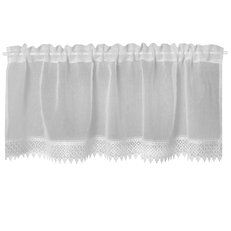 Firanka zazdrostka z tunelem, SEDA, 45x150, biała