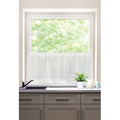 Firanka zazdrostka z tunelem, SEDA, 60x150, biała