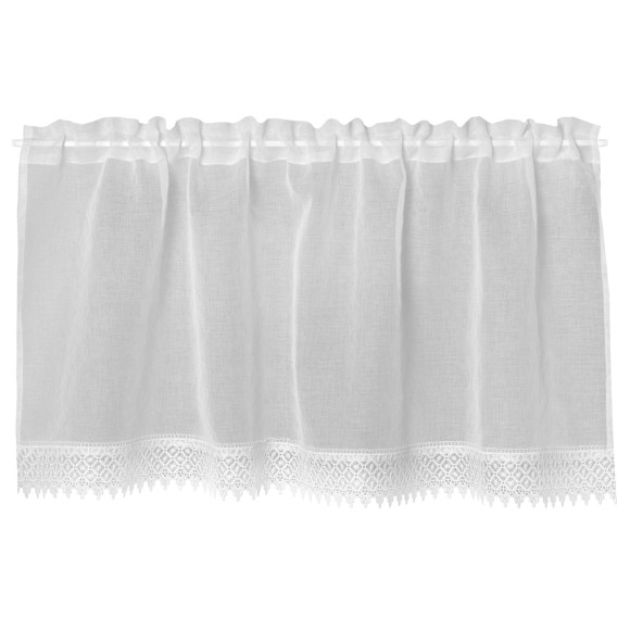 Firanka zazdrostka z tunelem, SEDA, 60x150, biała