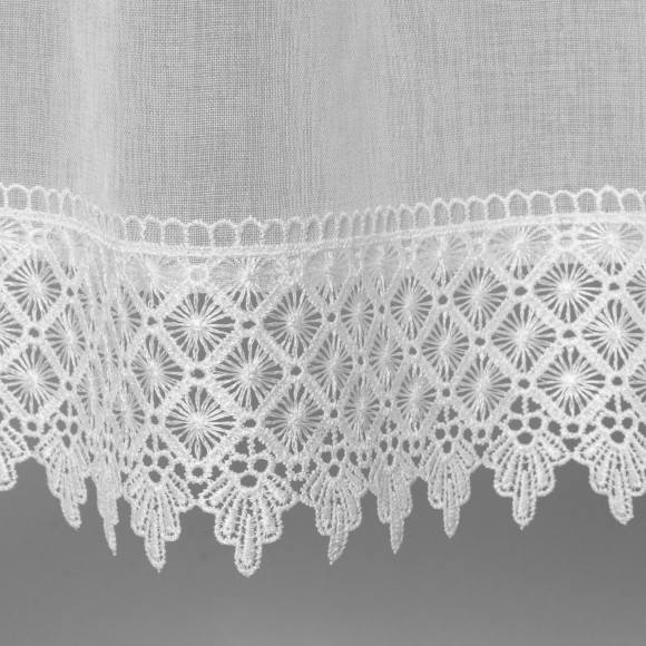 Firanka zazdrostka z tunelem, SEDA, 60x150, biała