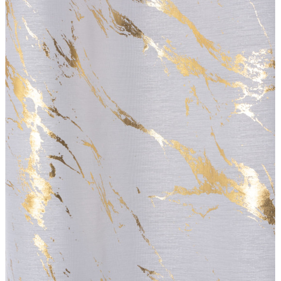 Firana z kółkami STORM 140x260cm biały/złoty