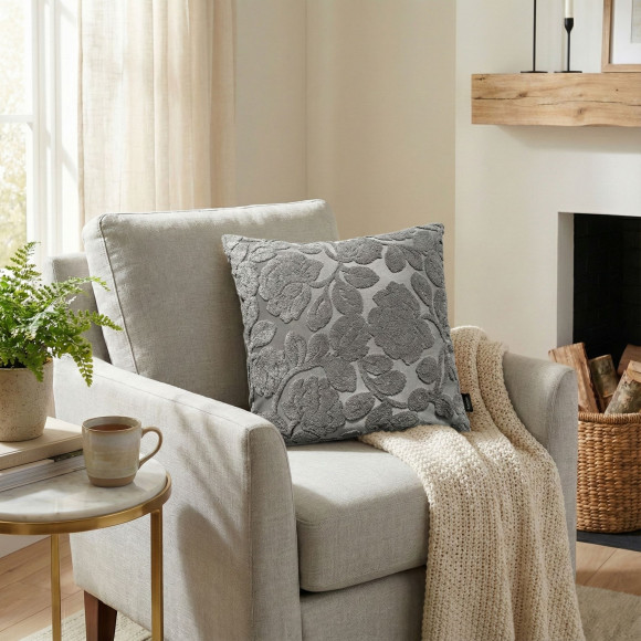 Poszewka EUSTO 45x45 cm, kolor szary 2s