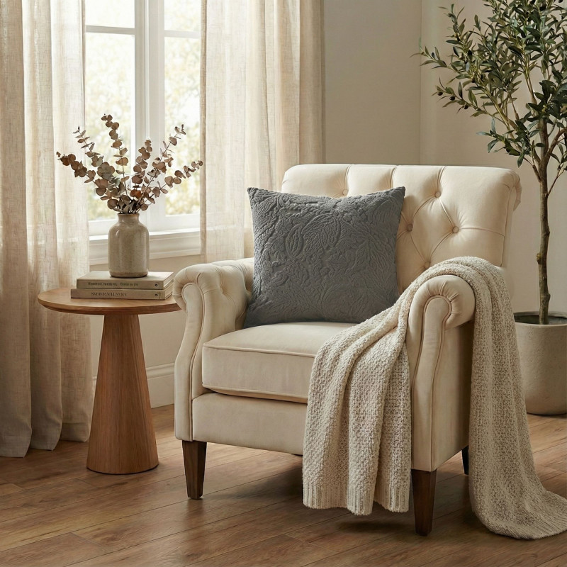 Poszewka NIVA 45x45 cm, kolor szary 2S