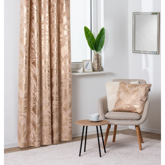 Poszewka VELORA 45x45 cm, kolor beżowo-złoty