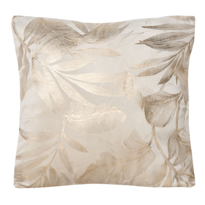 Poszewka VELORA 45x45 cm, kolor ecru-złoty