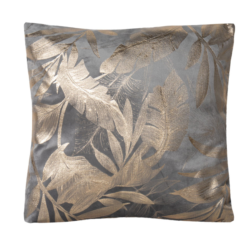 Poszewka VELORA 45x45 cm, kolor szaro-złoty