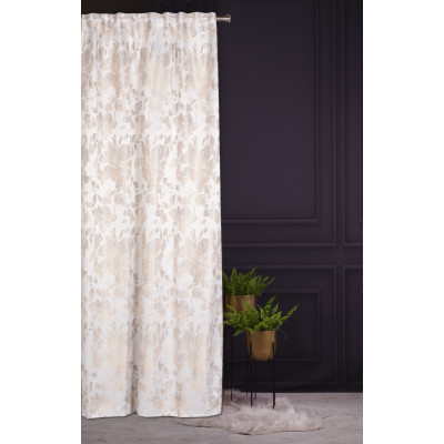 Zasł. z taśmą CALMA 140X260 cm kol.jasnobeżowy