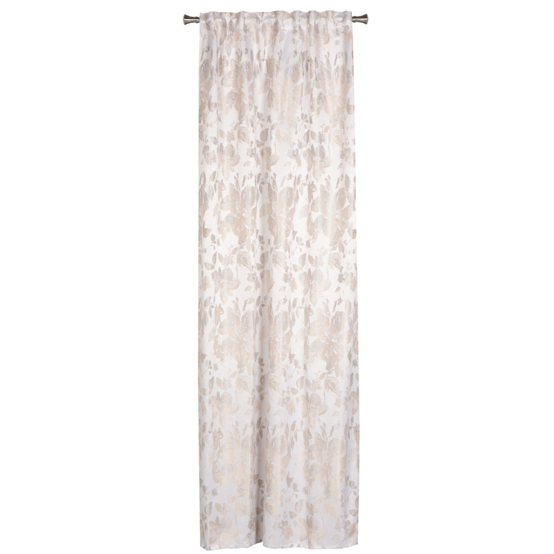 Zasł. z taśmą CALMA 140X260 cm kol.jasnobeżowy