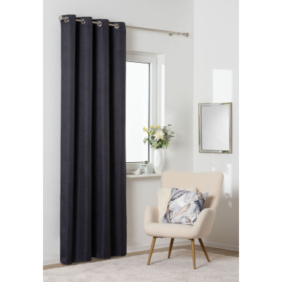 Zasłona z kółkami DIMA 140x250 cm, kol.ciemnoszary