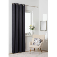 Zasłona z kółkami DIMA 140x250 cm, kol.ciemnoszary