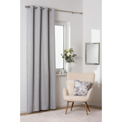 Zasłona z kółkami DIMA 140x250 cm, kol. jasnoszary