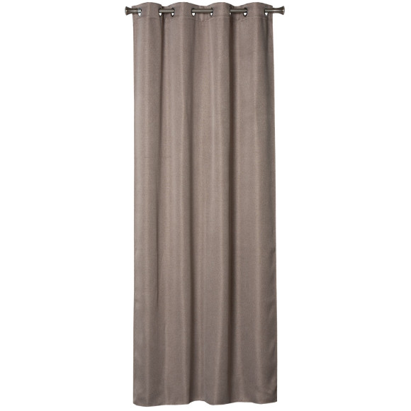 Zasłona z kółkami DIMA 140x250 cm, kol.taupe