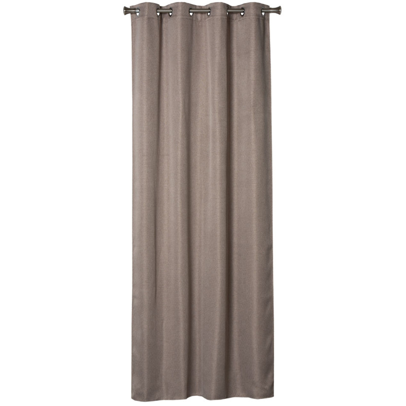 Zasłona z kółkami DIMA 140x250 cm, kol.taupe