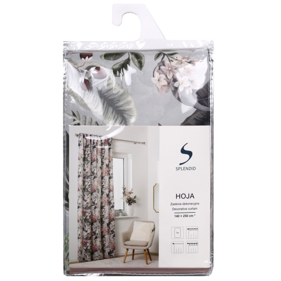 Zasł. z taśmą HOJA rozm.140x250cm, kolor zielony