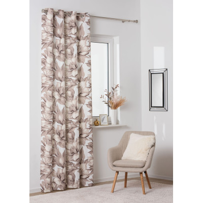 Zasł. z kółkami JANIS rozm.140x250cm, kolor ecru