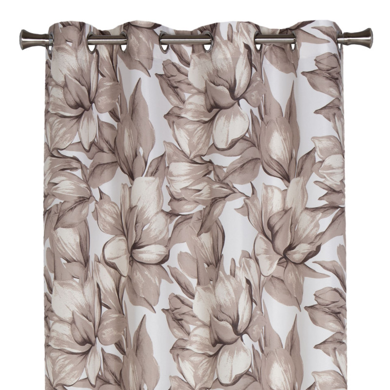 Zasł. z kółkami JANIS rozm.140x250cm, kolor ecru