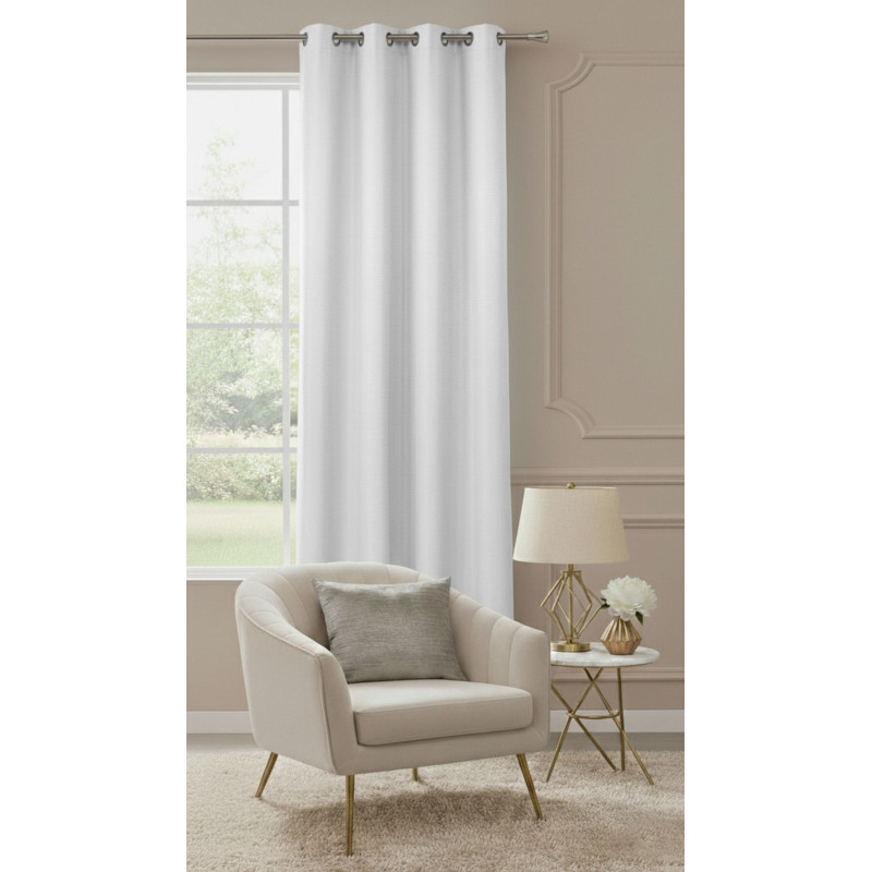 Zasłona z kółkami LUSTRE 140x260, kolor biały