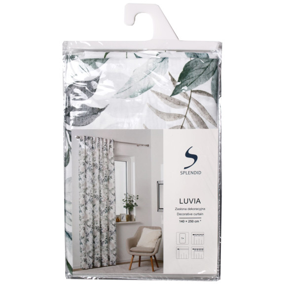 Zasł. z taśmą LUVIA rozm.140x250cm, kolor ecru